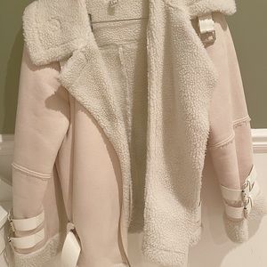 Pale pink aviator jacket